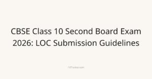 CBSE Class 10 Second Board Exam 2026: LOC Submission Guidelines