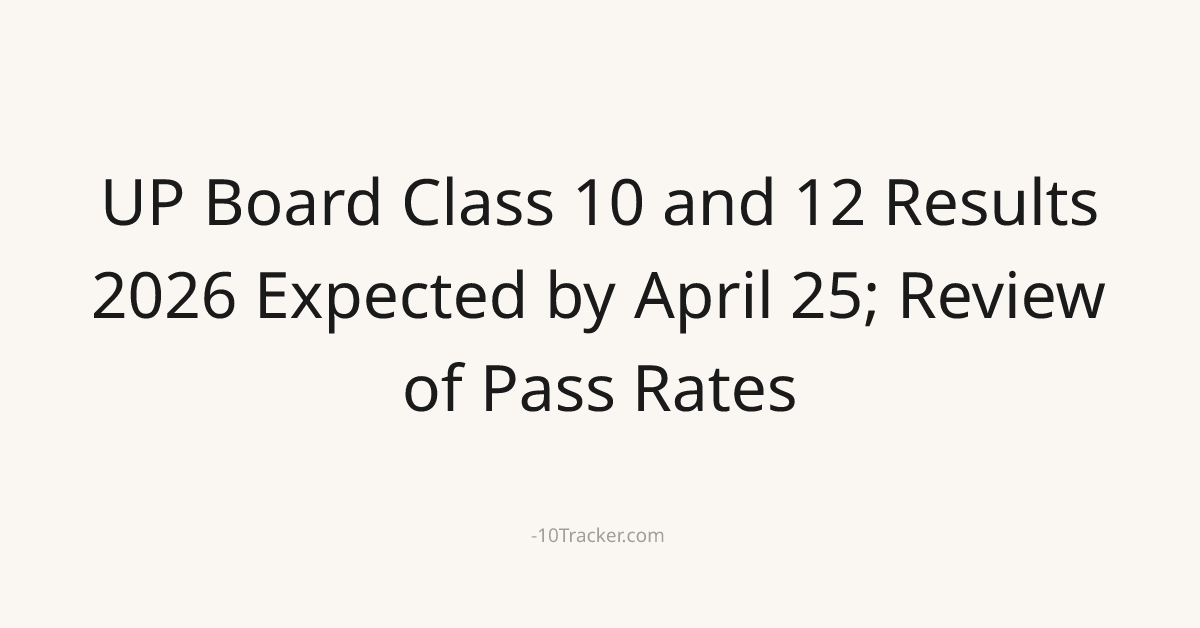 UP Board Class 10 and 12 Results 2026 Expected by April 25; Review of Pass Rates
