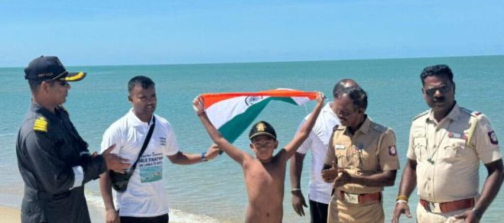 Ishank Singh Becomes Youngest to Swim Palk Strait